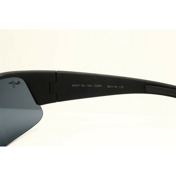 Maui Jim 523-2MR Wrap Black Polarized Sunglasses - Picture 7 of 8